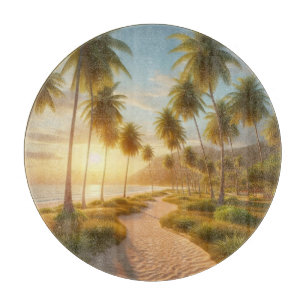 Caribbean/tropical/Hawaiian beach sunset Cutting Board