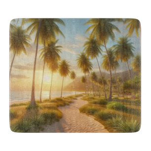 Caribbean/tropical/Hawaiian beach sunset Cutting Board