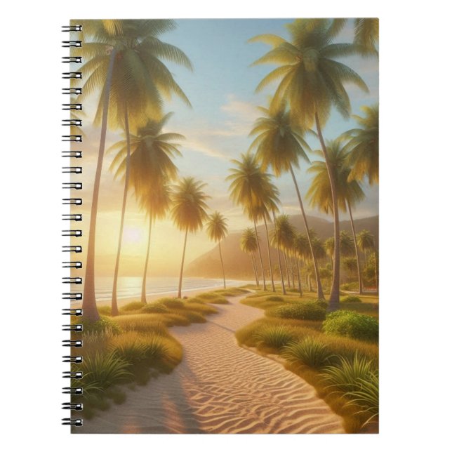 Caribbean/tropical/Hawaiian beach sunset Notebook (Front)