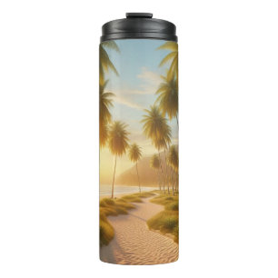 Caribbean/tropical/Hawaiian beach sunset Thermal Tumbler