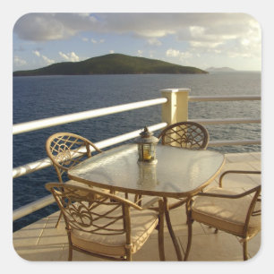Caribbean, U.S. Virgin Islands, St. Thomas. View Square Sticker