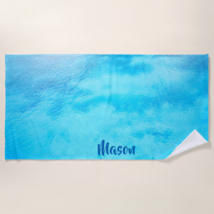 Caribbean Vacation (with personalized name) Beach Towel