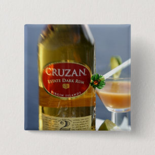 Caribbean, Virgin Islands. Cruzan Estate Dark 15 Cm Square Badge