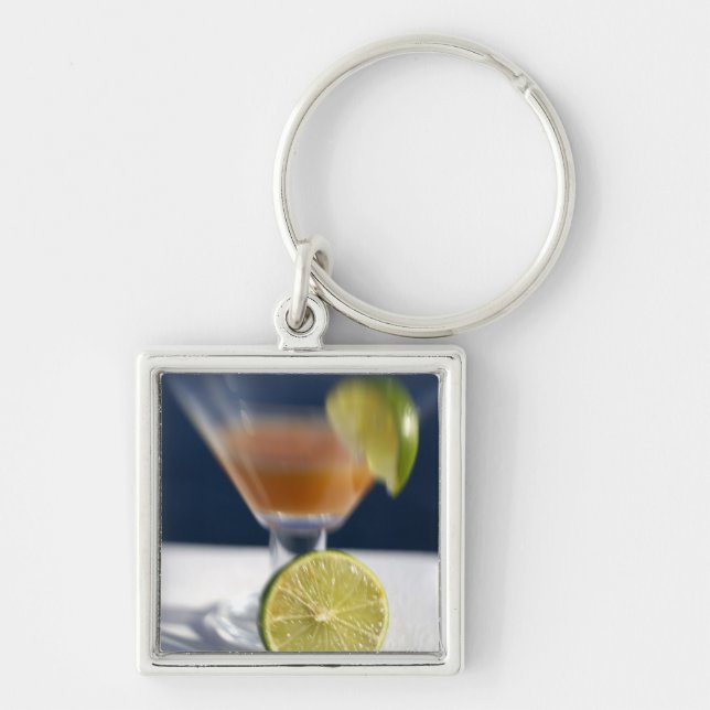 Caribbean, Virgin Islands. Tropical rum punch, Key Ring (Front)