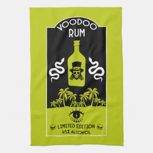 Caribbean Voodoo Rum Tea Towel