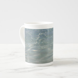 Caribbean Water Abstract Blue Nature Bone China Mug