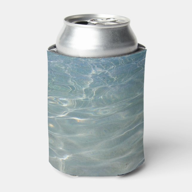 Caribbean Water Abstract Blue Nature Can Cooler (Can Front)