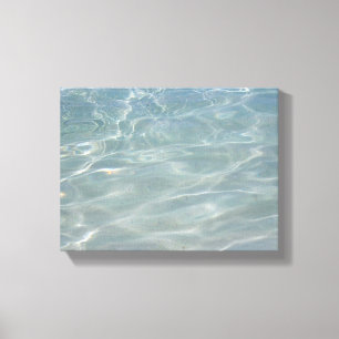 Caribbean Water Abstract Blue Nature Canvas Print