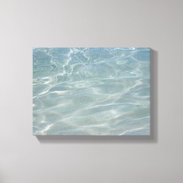 Caribbean Water Abstract Blue Nature Canvas Print (Front)