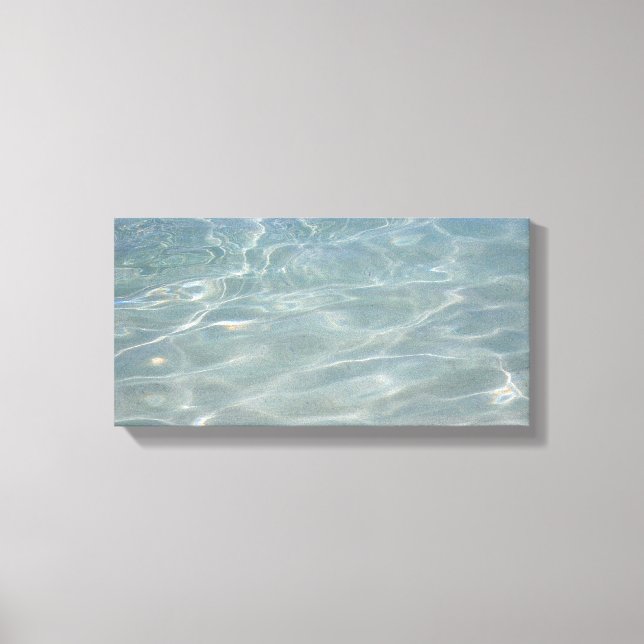 Caribbean Water Abstract Blue Nature Canvas Print (Front)