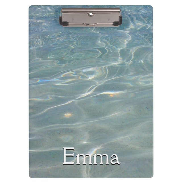 Caribbean Water Abstract Blue Nature Clipboard (Front)