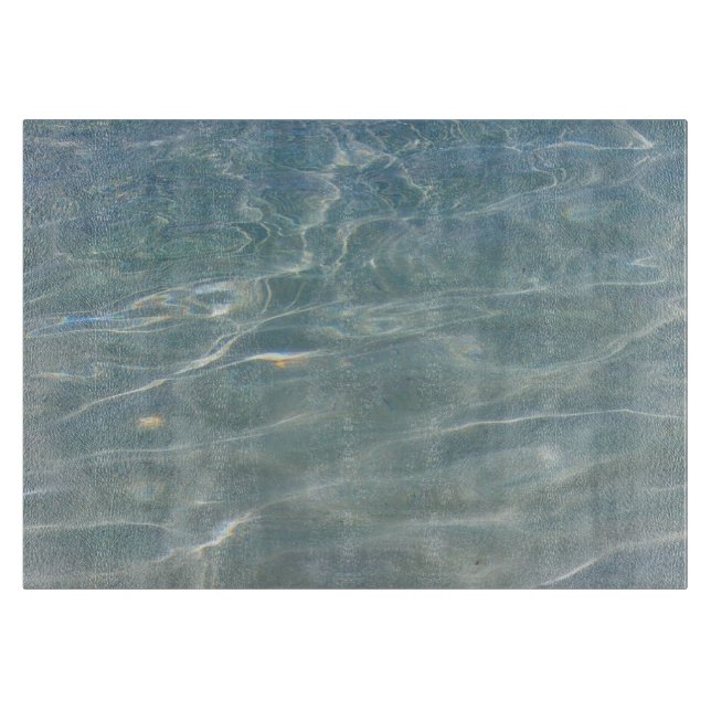 Caribbean Water Abstract Blue Nature Cutting Board (Front)