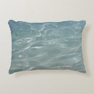 Caribbean Water Abstract Blue Nature Decorative Cushion