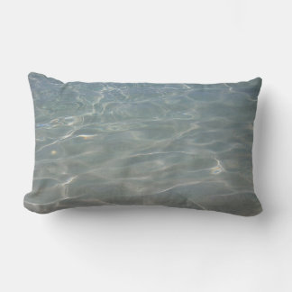 Caribbean Water Abstract Blue Nature Lumbar Cushion