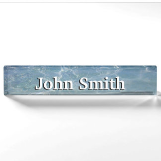 Caribbean Water Abstract Blue Nature Nameplate