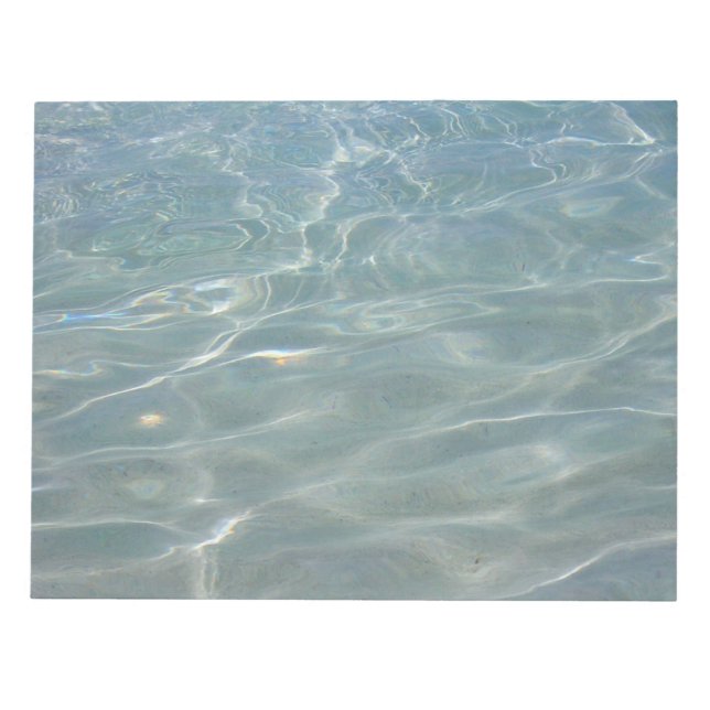 Caribbean Water Abstract Blue Nature Notepad (Front)