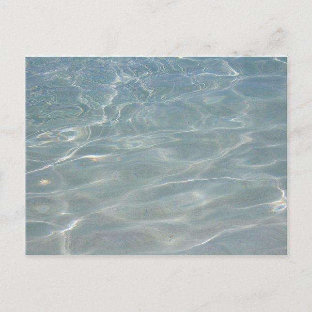 Caribbean Water Abstract Blue Nature Postcard (Front)