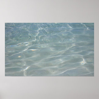 Caribbean Water Abstract Blue Nature Poster