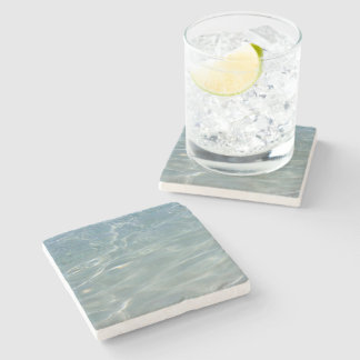 Caribbean Water Abstract Blue Nature Stone Coaster