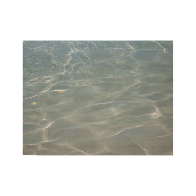 Caribbean Water Abstract Blue Nature Wood Poster (Front)