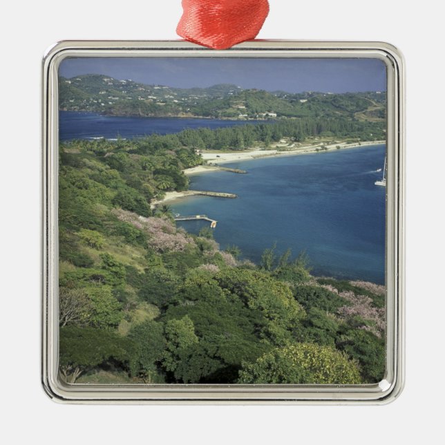 Caribbean, West Indies, St. Lucia. View of Metal Tree Decoration (Front)