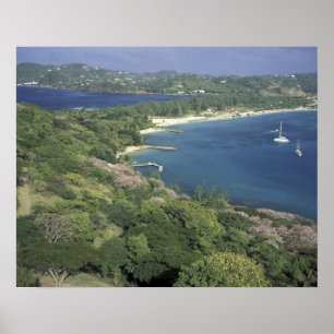 Caribbean, West Indies, St. Lucia. View of Poster