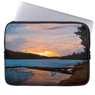 Cariboo Nature Landscape Lake Sunset Laptop Sleeve