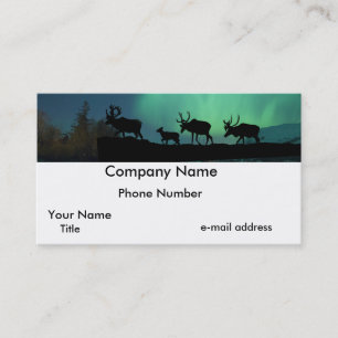 Caribou and Northern Lights Business Card