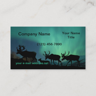 Caribou and Northern Lights Business Card