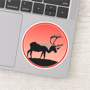 Caribou at Sunset - Original Wildlife Art