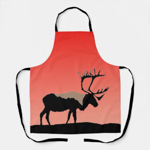 Caribou at Sunset - Original Wildlife Art Apron