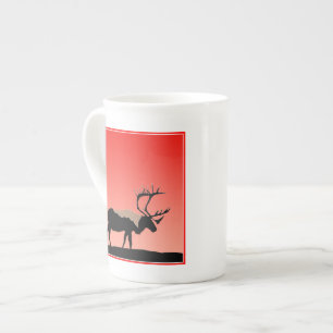 Caribou at Sunset - Original Wildlife Art Bone China Mug