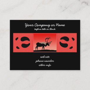 Caribou at Sunset  - Original Wildlife Art Business Card