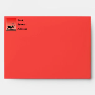 Caribou at Sunset  - Original Wildlife Art Envelope