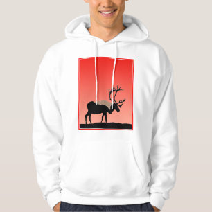 Caribou at Sunset  - Original Wildlife Art Hoodie