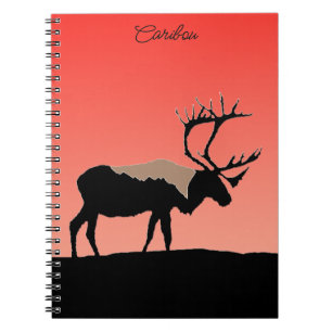 Caribou at Sunset - Original Wildlife Art Notebook