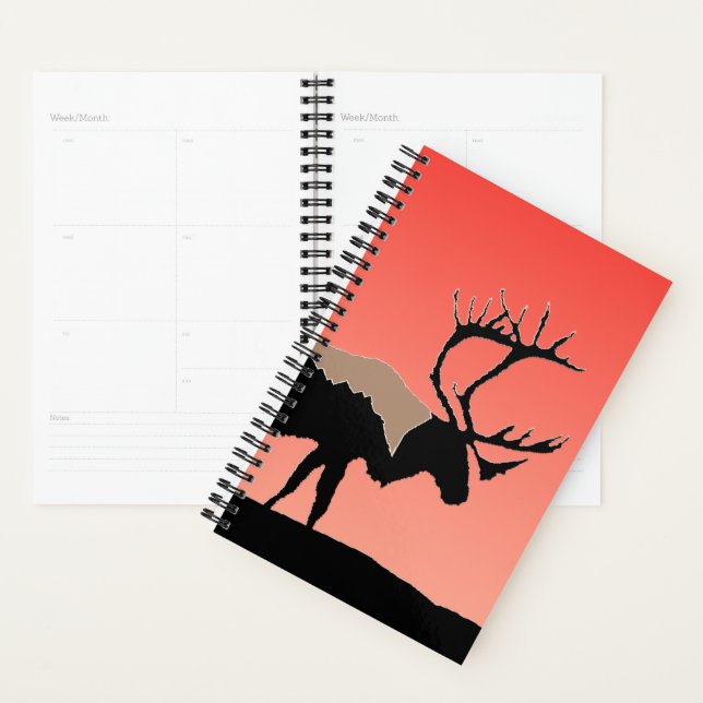 Caribou at Sunset  - Original Wildlife Art Planner (Display)