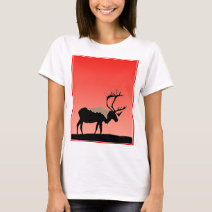 Caribou at Sunset  - Original Wildlife Art T-Shirt