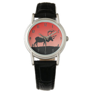 Caribou at Sunset - Original Wildlife Art Watch