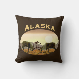 Caribou Duel - Alaska Cushion