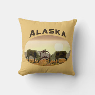 Caribou Duel - Alaska Cushion