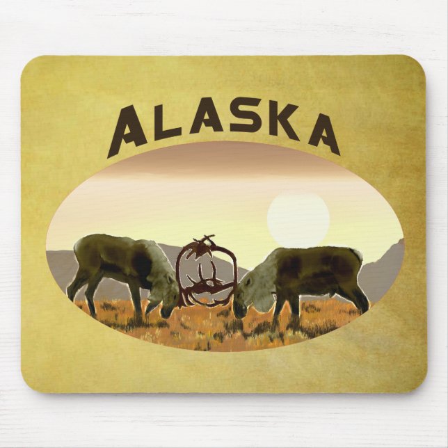 Caribou Duel - Alaska Mouse Pad (Front)