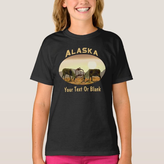 Caribou Duel - Alaska T-Shirt (Front)