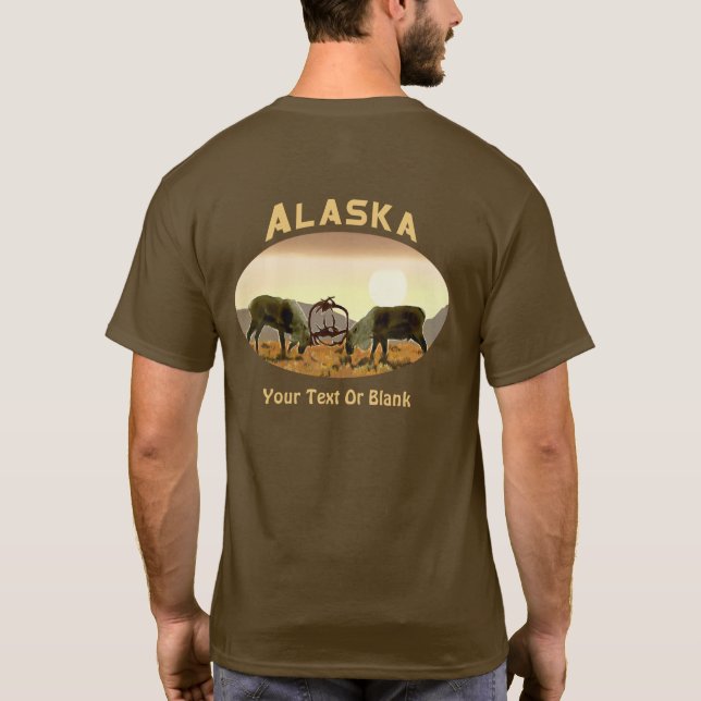 Caribou Duel - Alaska T-Shirt (Back)