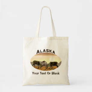 Caribou Duel - Alaska Tote Bag