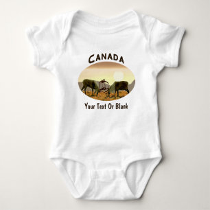 Caribou Duel - Canada Baby Bodysuit