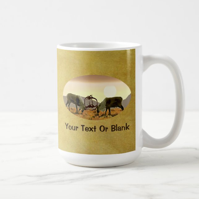 Caribou Duel - Canada Coffee Mug (Right)