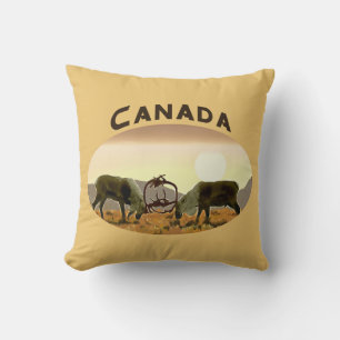 Caribou Duel - Canada Cushion