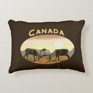 Caribou Duel - Canada Decorative Cushion
