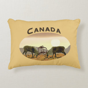 Caribou Duel - Canada Decorative Cushion